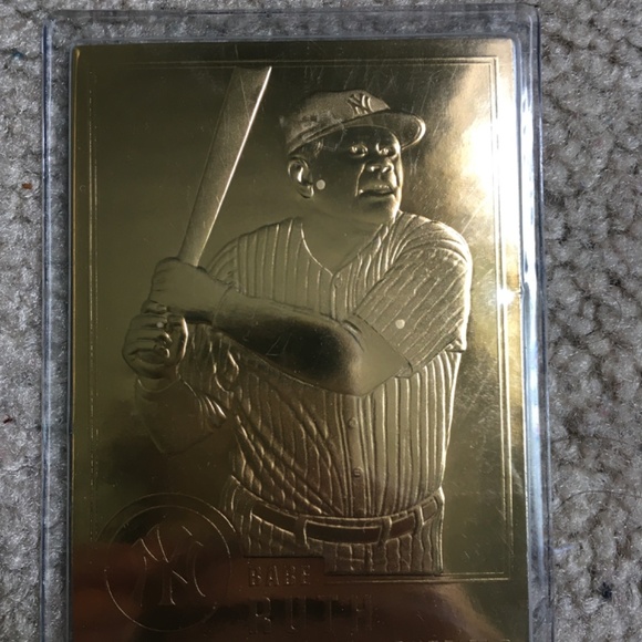 Gold Foil Babe Ruth Baseball Card (in case!) - Picture 7 of 7